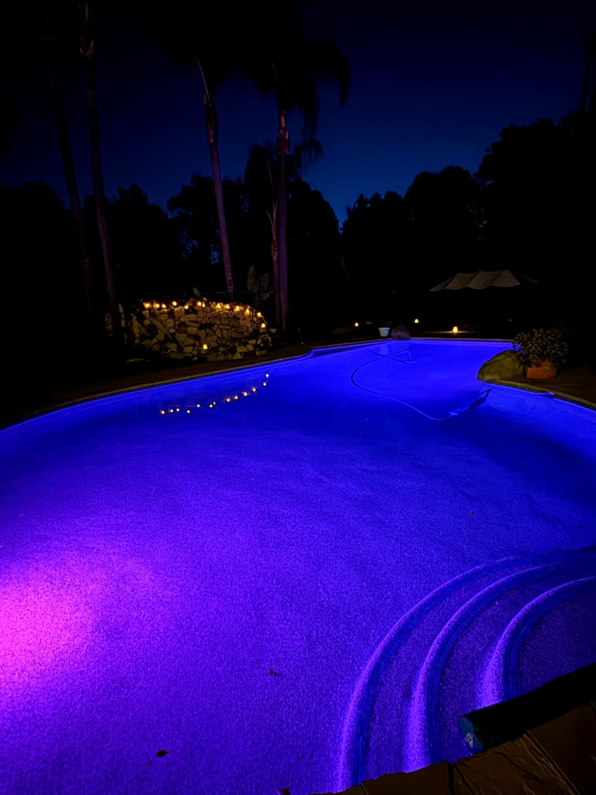 Night-lit pool